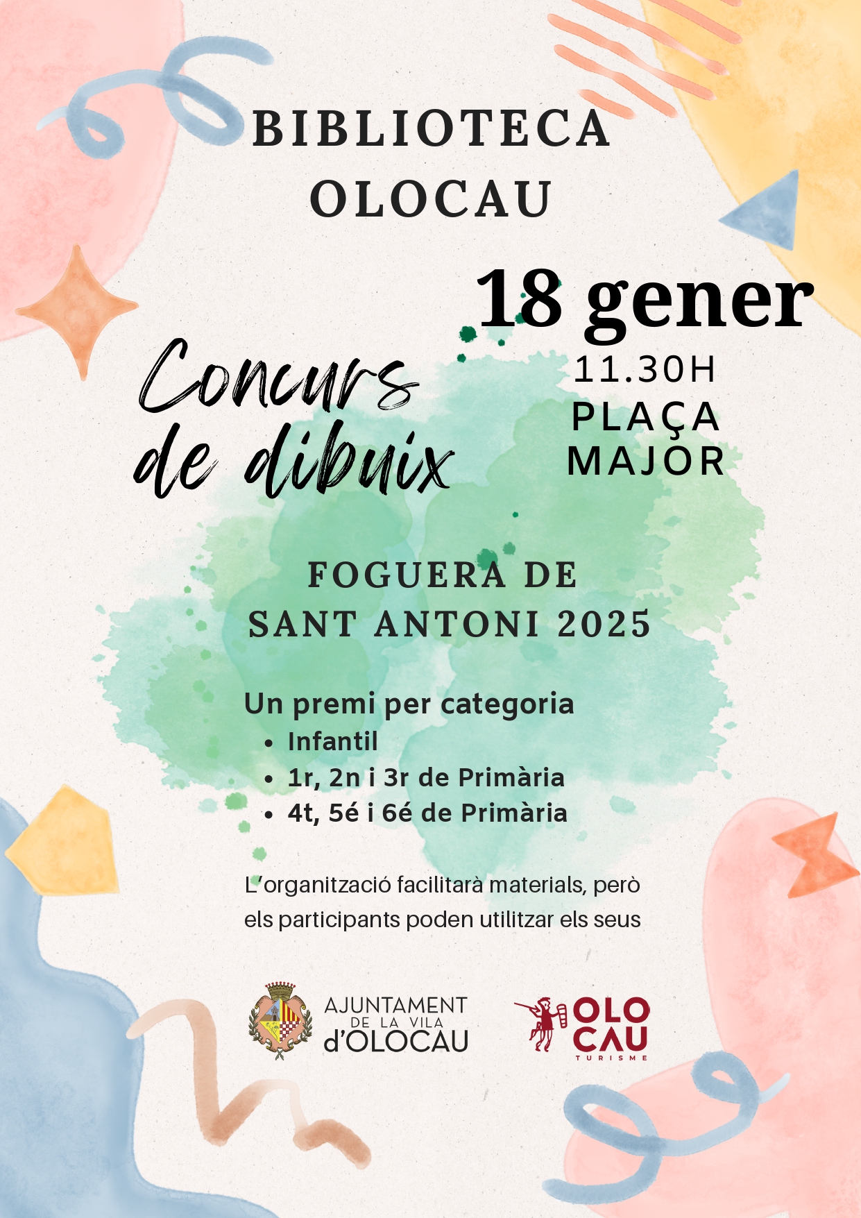 Concurs de dibuix infantil de la Foguera de Sant Antoni Abat (Programa de les Festes en honor a Sant Antoni Abat)